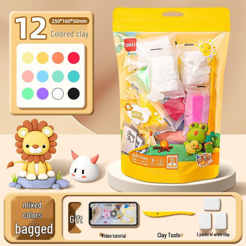 Deli Non-Toxic Lightweight Colored Clay for Kids
Deli Non-Toxic Lightweight Colored Clay for Kids