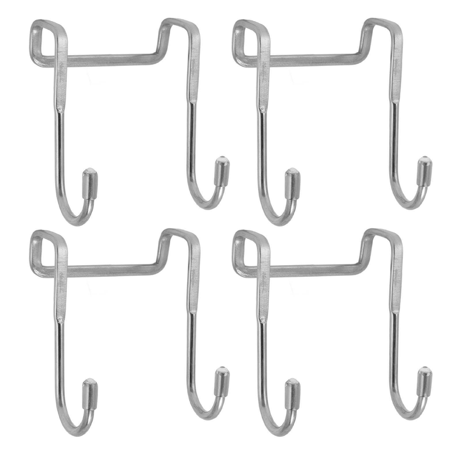 4PCS Double Hanging Hook Stainless Steel Strong Bearing Door Hanger Hook for Hats Clothes Towel
4PCS Double Hanging Hook Stainless Steel Strong Bearing Door Hanger Hook for Hats Clothes Towel