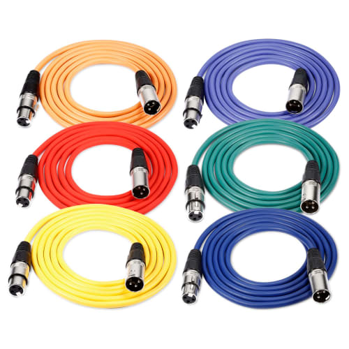 Neewer Audio Cable Set (6 Cables), 1 Meter XLR Male to XLR Female Microphone Cables (Green, Blue, Purple, Red, Yellow, Orange)
Neewer Audio Cable Set (6 Cables), 1 Meter XLR Male to XLR Female Microphone Cables (Green, Blue, Purple, Red, Yellow, Orange)