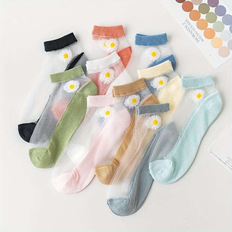 9 Pairs Women s Japanese Daisy Ankle Socks: Breathable Mesh & Sweat-Absorbing - Ideal For Indoor Use, With Leisure Shoes
9 Pairs Women s Japanese Daisy Ankle Socks: Breathable Mesh & Sweat-Absorbing - Ideal For Indoor Use, With Leisure Shoes