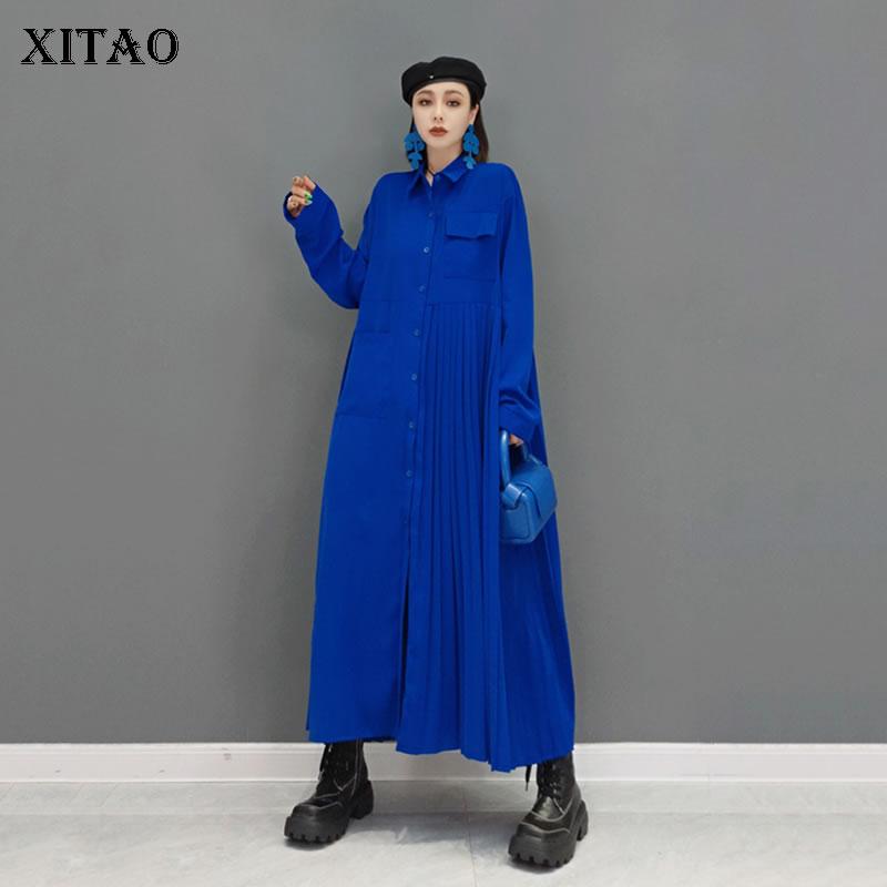 XITAO плиссированное длинное платье-рубашка, модное повседневное свободное платье с длинными рукавами, простота с отложным воротником, осенняя новинка ZY6530
XITAO плиссированное длинное платье-рубашка, модное повседневное свободное платье с длинными рукавами, простота с отложным воротником, осенняя новинка ZY6530