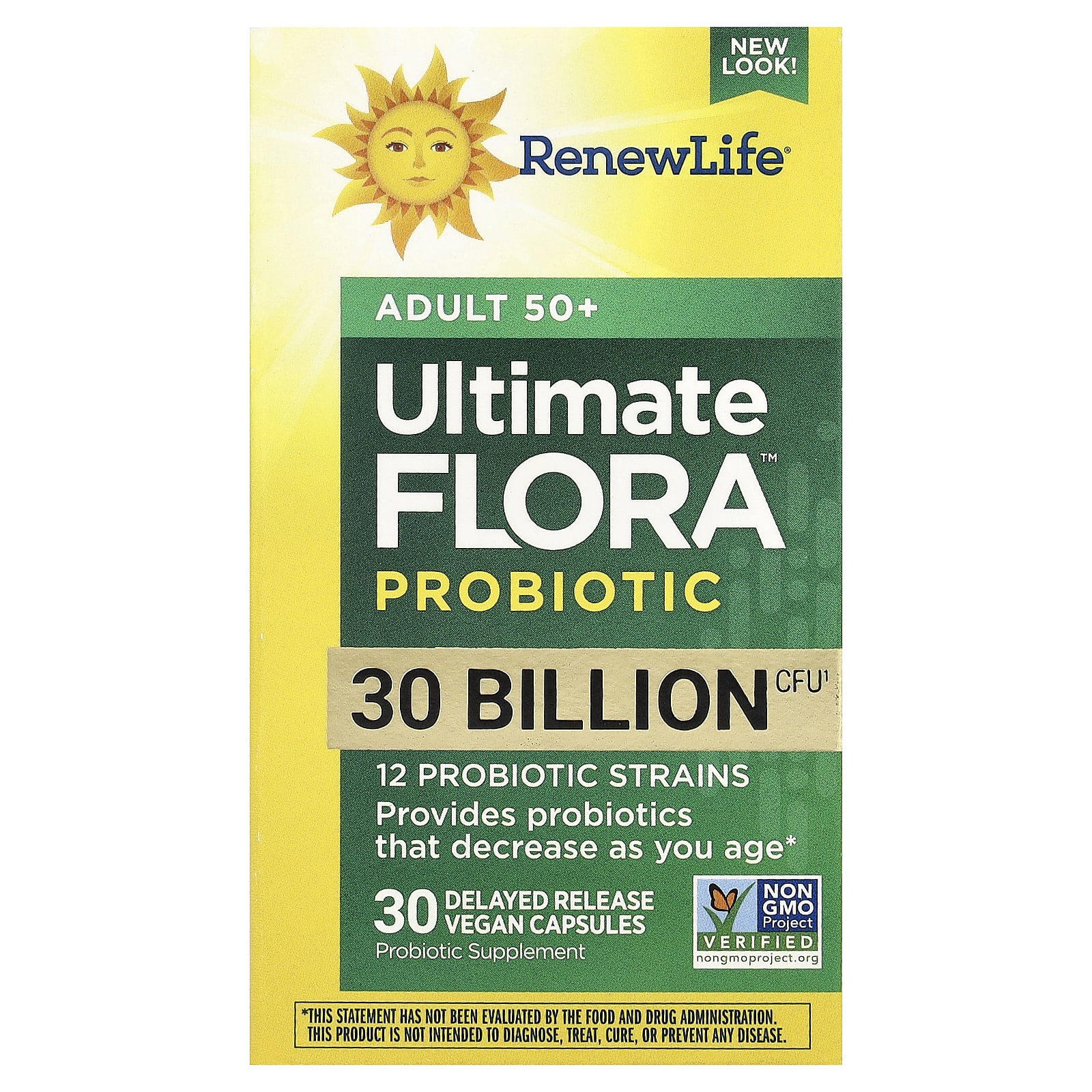 Ultimate Probiotic Flora™, Adults 50+, 30 Billion CFU, 30 Delayed Release Veggie Caps
Ultimate Probiotic Flora™, Adults 50+, 30 Billion CFU, 30 Delayed Release Veggie Caps