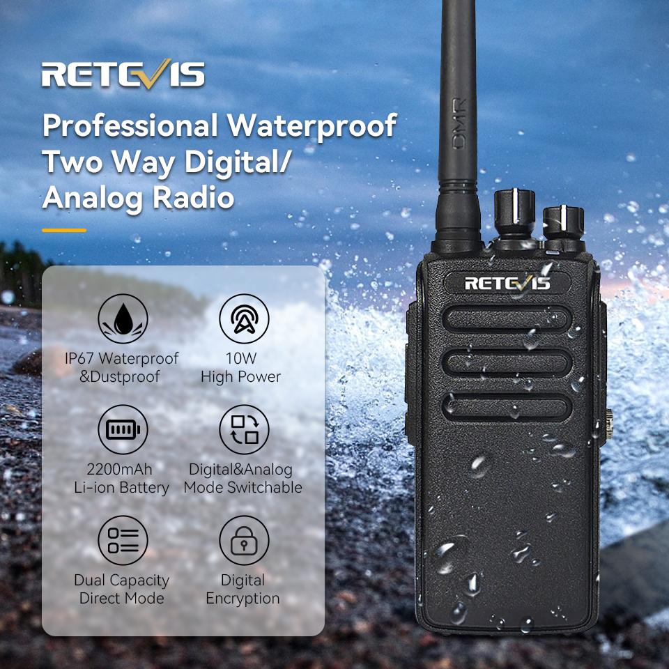Rt81 Dmr Цифровая рация 2 шт. Мощная рация дальнего действия 10 Вт водонепроницаемая портативная двусторонняя радиостанция для охоты
Rt81 Dmr Цифровая рация 2 шт. Мощная рация дальнего действия 10 Вт водонепроницаемая портативная двусторонняя радиостанция для охоты