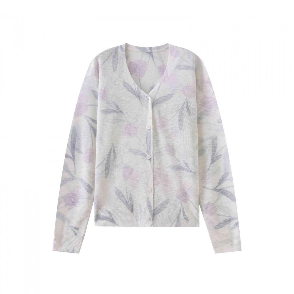 Women s Long Sleeve Round Neck Cardigan with All Over Floral Print and Button Front Design for Daily Layering S белый
Women s Long Sleeve Round Neck Cardigan with All Over Floral Print and Button Front Design for Daily Layering S белый