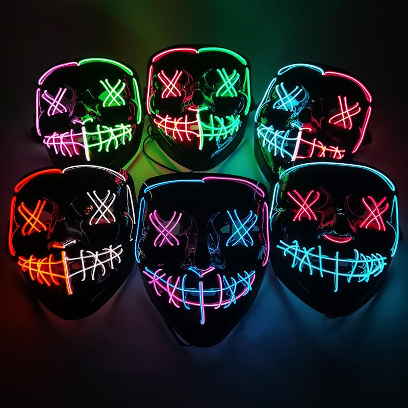 Halloween Neon Mask Mixed Color Led Masks Masque Masquerade Party Horror Masks Glow In the Dark Funny Cosplay Costume
Halloween Neon Mask Mixed Color Led Masks Masque Masquerade Party Horror Masks Glow In the Dark Funny Cosplay Costume