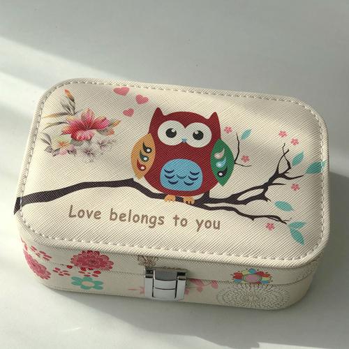 Cartoon Owl Painted Makeup Box Portable Storage Box with Vanity Mirror Dressing Table Jewelry Organizer Necklace Hanging Rack
Cartoon Owl Painted Makeup Box Portable Storage Box with Vanity Mirror Dressing Table Jewelry Organizer Necklace Hanging Rack