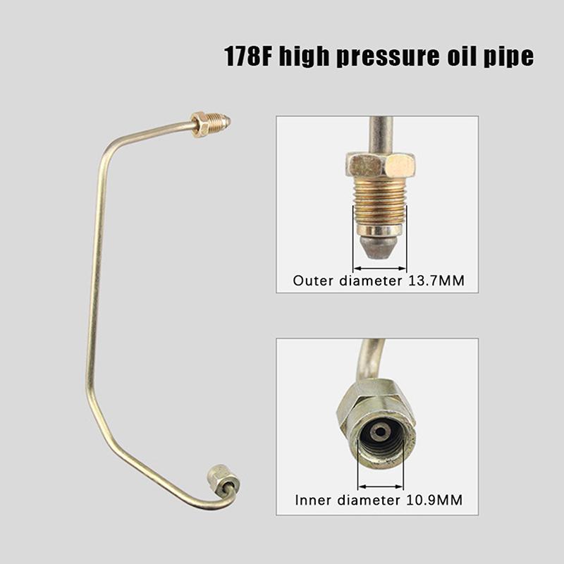 High Pressure Oil Pipe For Single Cylinder Air-cooled Diesel Engines Tillage Machine Accessories 170F 173F 178F186F 188F KD192F
High Pressure Oil Pipe For Single Cylinder Air-cooled Diesel Engines Tillage Machine Accessories 170F 173F 178F186F 188F KD192F