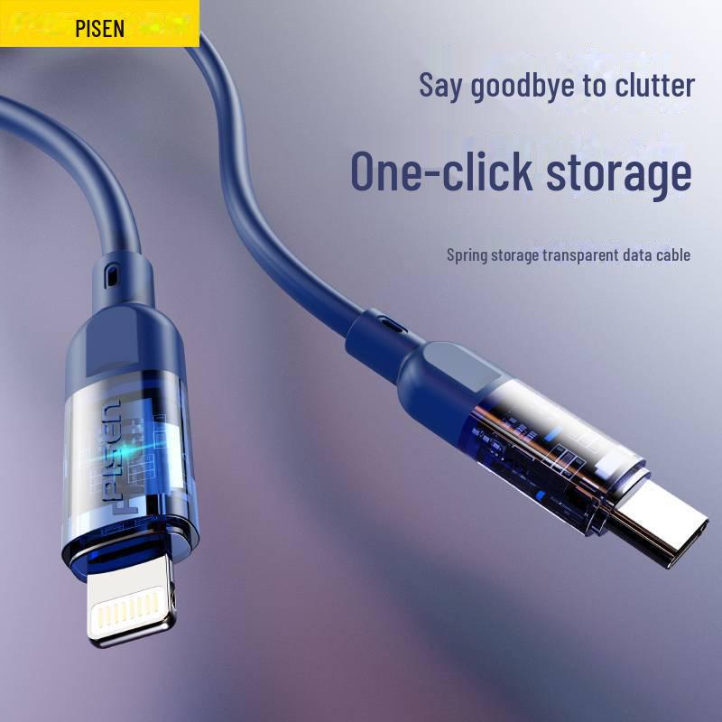 PISEN Retractable Fast Charging Cable for Apple CarPlay - Portable and Easy to Store A TO L синий
PISEN Retractable Fast Charging Cable for Apple CarPlay - Portable and Easy to Store A TO L синий