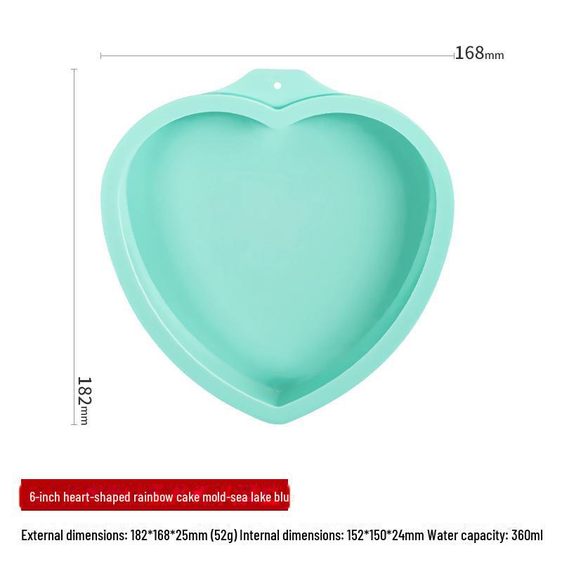 Треугольная радужная силиконовая форма для торта - противень для выпечки из шифона 6-inch heart-shaped