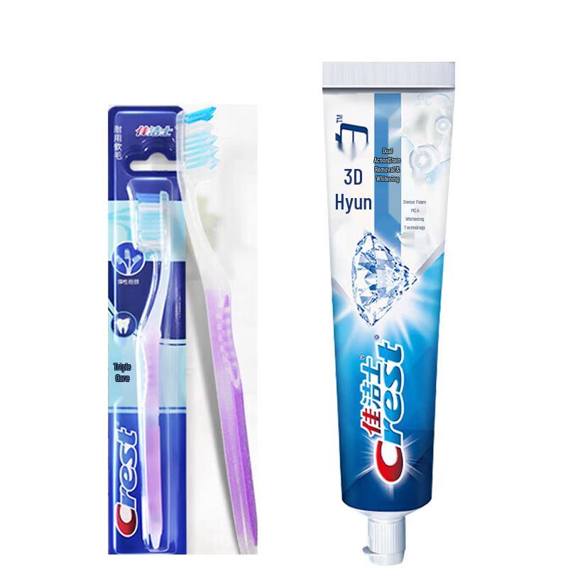 Crest Triple Care Toothbrush & 3D White Toothpaste Set
Crest Triple Care Toothbrush & 3D White Toothpaste Set