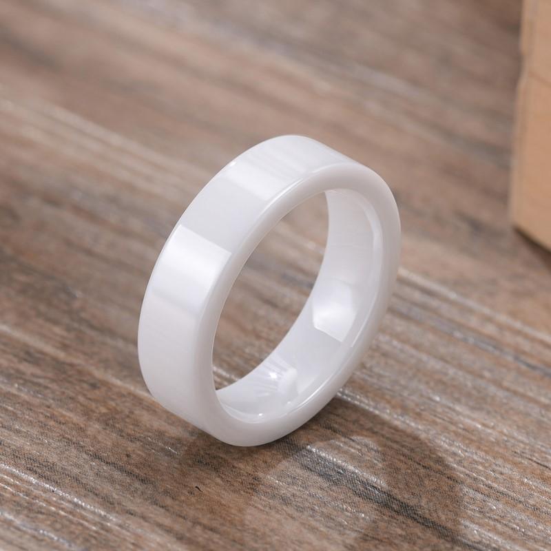 6mm White/Black Ceramic Plain Ring Wedding Band for Men Women Size 6-12 6
6mm White/Black Ceramic Plain Ring Wedding Band for Men Women Size 6-12 6