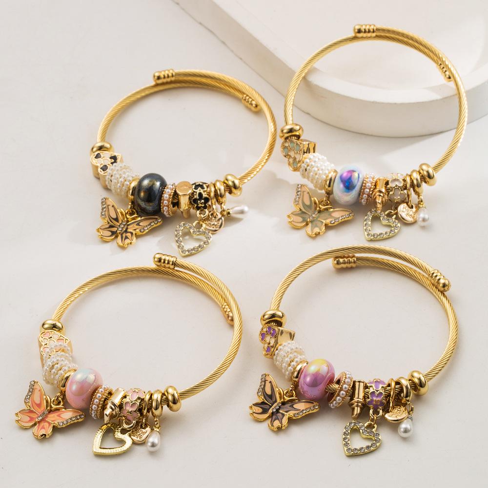 Trendy INS Style Fashion Super Fairy Butterfly Heart Pendant Bracelet Stainless Steel Hot Selling Bangle білий
Trendy INS Style Fashion Super Fairy Butterfly Heart Pendant Bracelet Stainless Steel Hot Selling Bangle білий