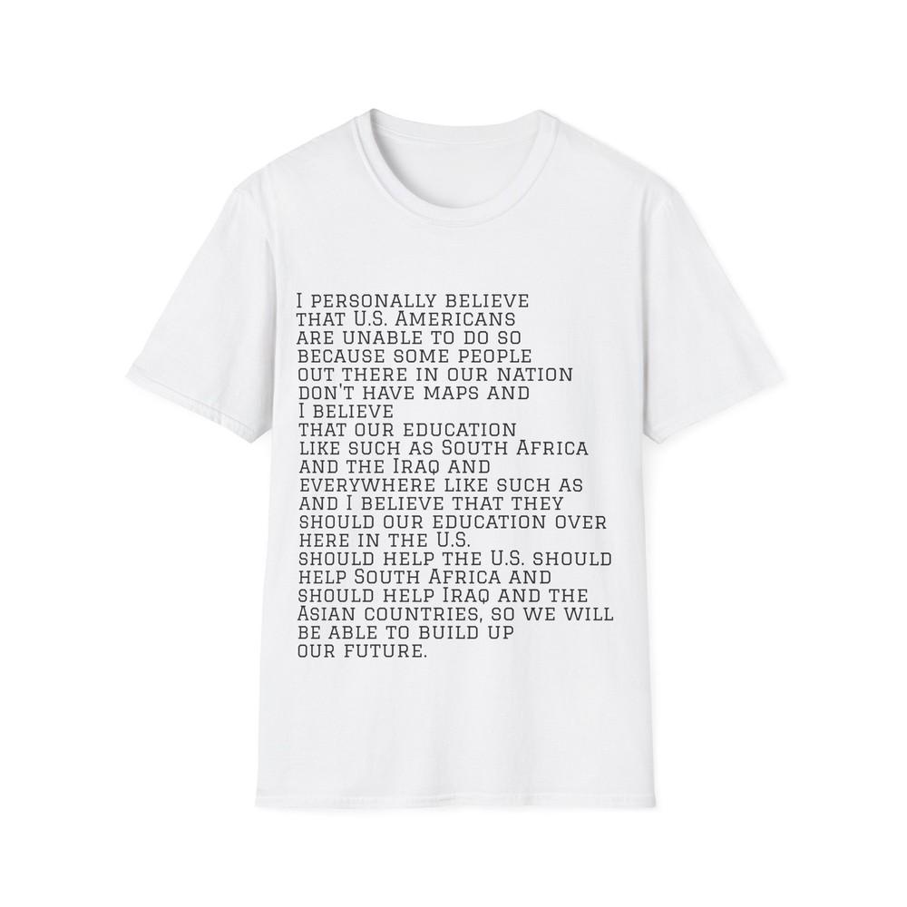 2007 miss teen america south carolina s answer meme tshirt 4XL
2007 miss teen america south carolina s answer meme tshirt 4XL