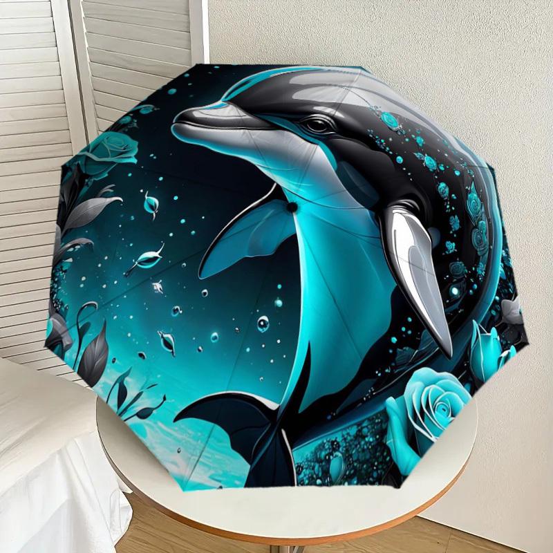 1pc Oceanic Dreams: Dolphin & Blue Roses Umbrella with Plastic Handle,Suitable for All Seasons Home Travel Outdoor UmbrellaDD348
1pc Oceanic Dreams: Dolphin & Blue Roses Umbrella with Plastic Handle,Suitable for All Seasons Home Travel Outdoor UmbrellaDD348