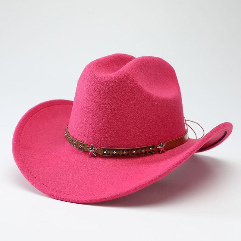 Vintage Wool Western Cowboy Hat With Leater Belt Gentleman Lady Jazz Fedora Wide Brim Sombrero Hombre Caps adult 56-58cm розы красного
Vintage Wool Western Cowboy Hat With Leater Belt Gentleman Lady Jazz Fedora Wide Brim Sombrero Hombre Caps adult 56-58cm розы красного
