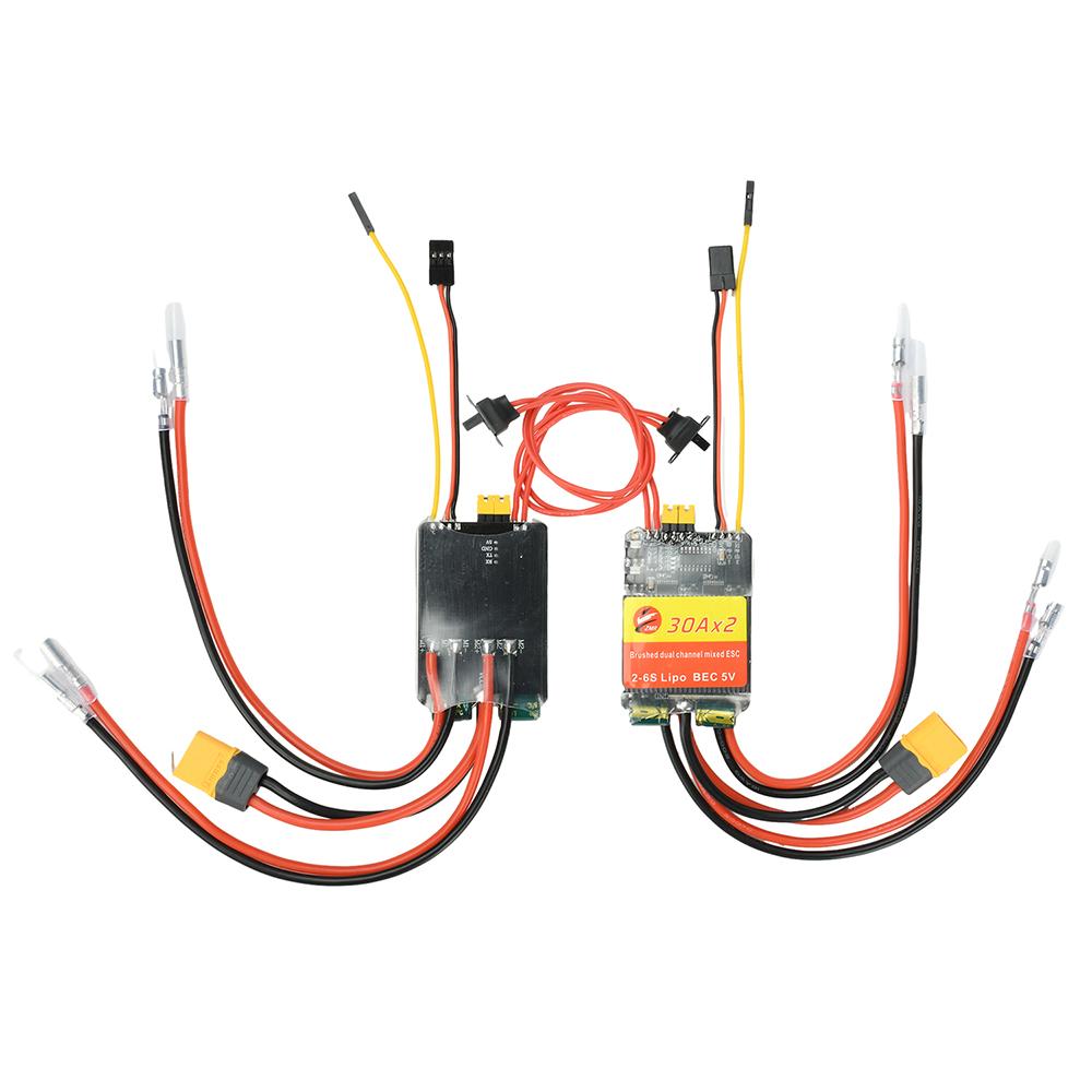30A 50A Dual-Channel Bidirectional Brushed ESC with PWM Signal Input Suitable for RC Cars, RC Boats, Tracked Vehicles
30A 50A Dual-Channel Bidirectional Brushed ESC with PWM Signal Input Suitable for RC Cars, RC Boats, Tracked Vehicles