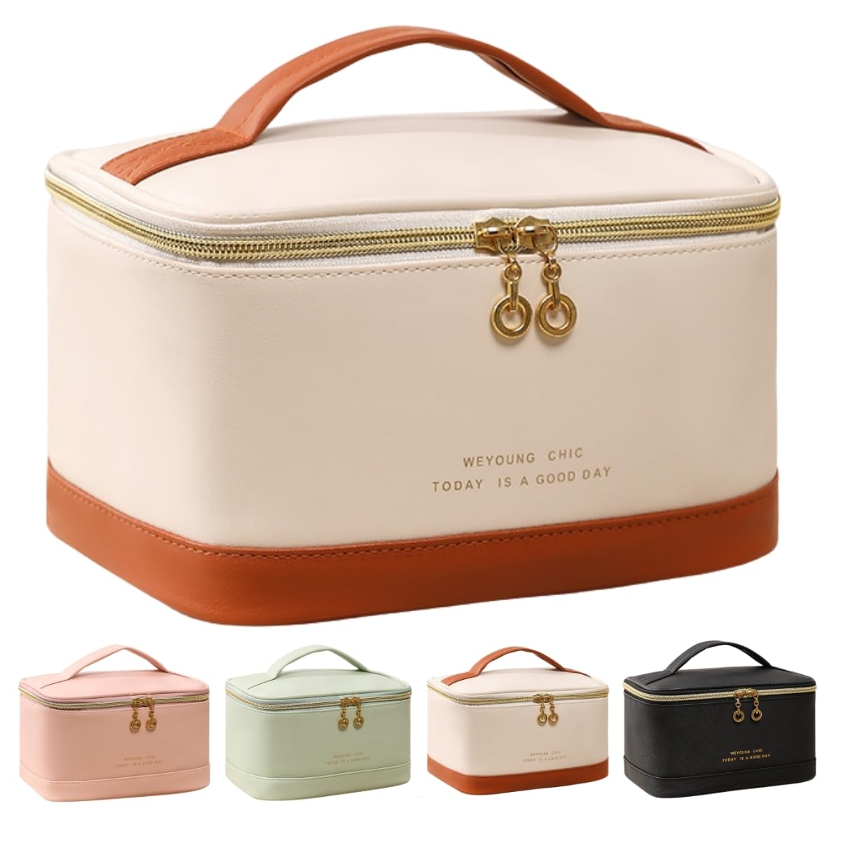TIMYU Makeup Pouch Cosmetic Large Capacity Vanity Type Bag Portable Lightweight Waterproof Travel Cushion Brush Pocket Storage Ribbon Handle Divider
TIMYU Makeup Pouch Cosmetic Large Capacity Vanity Type Bag Portable Lightweight Waterproof Travel Cushion Brush Pocket Storage Ribbon Handle Divider