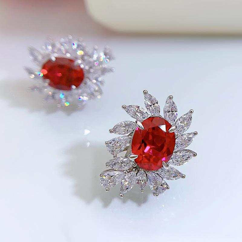 Hui Zhi Yi Jewelry 2023: Silver Light Luxury Pigeon Blood Red Earrings with 8x10mm High Carbon Diamond 925 Silver
Hui Zhi Yi Jewelry 2023: Silver Light Luxury Pigeon Blood Red Earrings with 8x10mm High Carbon Diamond 925 Silver