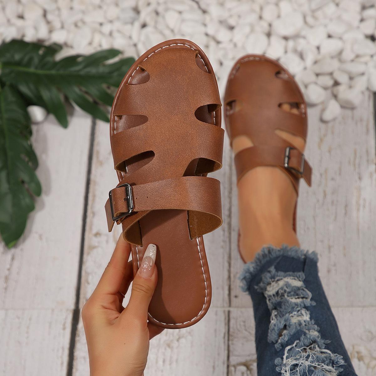 Baotou belt buckle women s slippers new 43 women s shoes summer wear beach shoes 36 темно-коричневого кольору
Baotou belt buckle women s slippers new 43 women s shoes summer wear beach shoes 36 темно-коричневого кольору