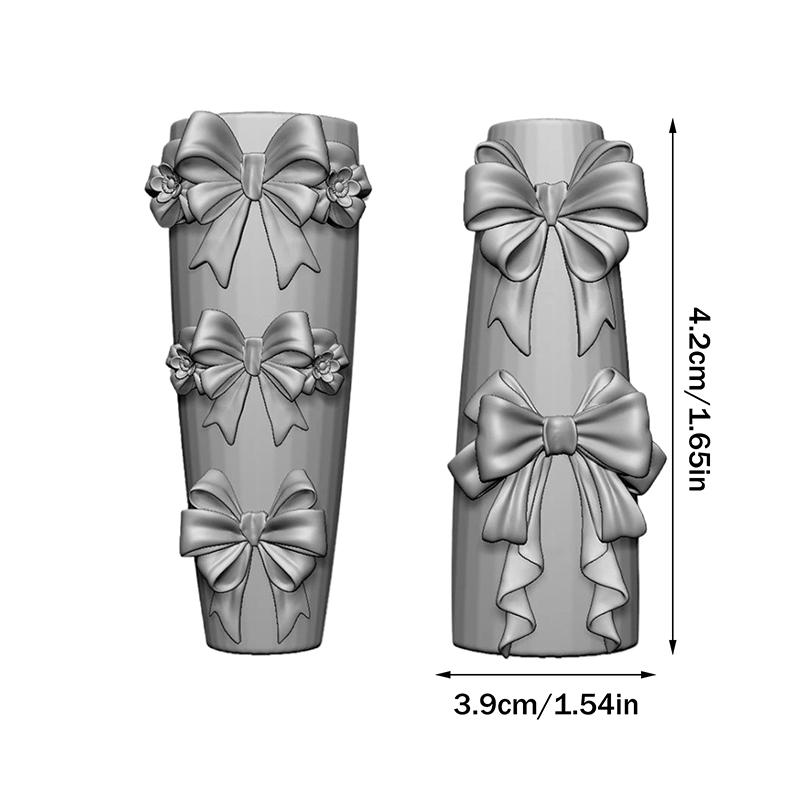 3D Ribbon Bowknot Silicone Nail Mold Manicure Carving Template Soft Stamping Plates DIY Manicure Art Mould Tools Decorations
3D Ribbon Bowknot Silicone Nail Mold Manicure Carving Template Soft Stamping Plates DIY Manicure Art Mould Tools Decorations