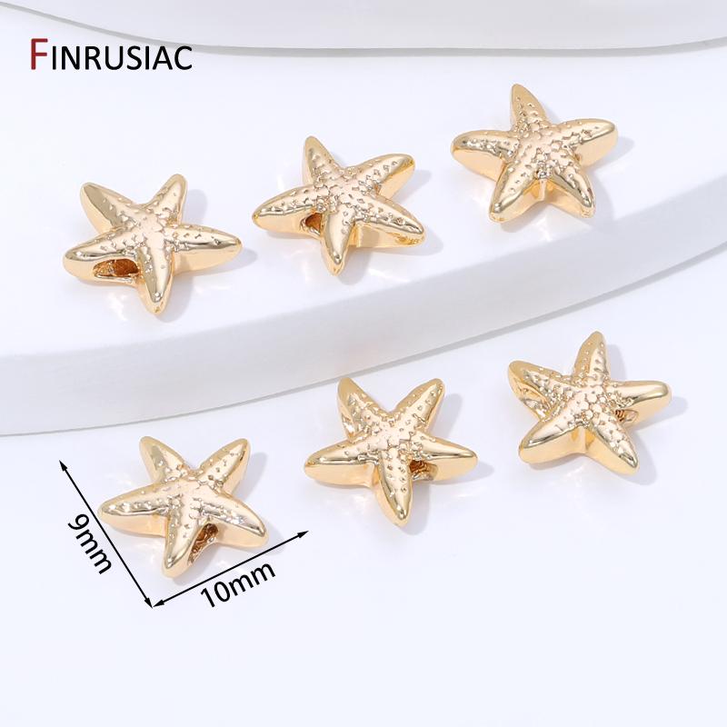 14K Gold Plated Brass Starfish Shape Spacer Beads,Separator For Beads,DIY Jewelry Making Supplies,Bracelets Accessories 2 pieces
14K Gold Plated Brass Starfish Shape Spacer Beads,Separator For Beads,DIY Jewelry Making Supplies,Bracelets Accessories 2 pieces