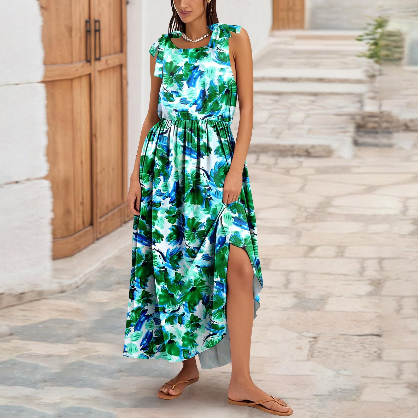 Women s Summer Fashion Tank Dress A-Line Sleeveless Casual Floral/ Pocket Dress L зелений
Women s Summer Fashion Tank Dress A-Line Sleeveless Casual Floral/ Pocket Dress L зелений
