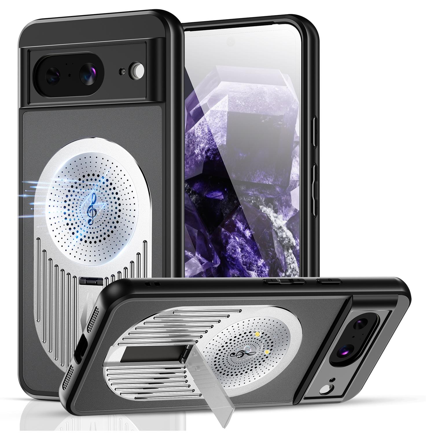 For Google Pixel 8 Case Compatible with MagSafe Heat Dissipation Aromatherapy Kickstand Silicone+PC Phone Cover Silver
For Google Pixel 8 Case Compatible with MagSafe Heat Dissipation Aromatherapy Kickstand Silicone+PC Phone Cover Silver