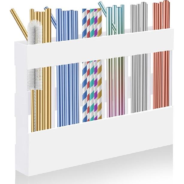 Акриловый держатель для соломинок для шкафа, многоразовый органайзер для соломинок с двусторонней клейкой лентой, контейнер для хранения соломинок для тамблеров для питья для шкафа белый
Акриловый держатель для соломинок для шкафа, многоразовый органайзер для соломинок с двусторонней клейкой лентой, контейнер для хранения соломинок для тамблеров для питья для шкафа белый