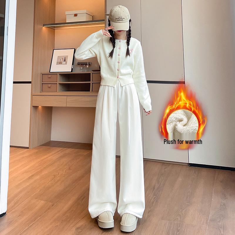 Women s Lambswool Milk Puff Velvet-Enhanced Cotton Pants for Autumn/Winter - Straight Leg, Wide Leg, Petite & Casual Style. Large
Women s Lambswool Milk Puff Velvet-Enhanced Cotton Pants for Autumn/Winter - Straight Leg, Wide Leg, Petite & Casual Style. Large