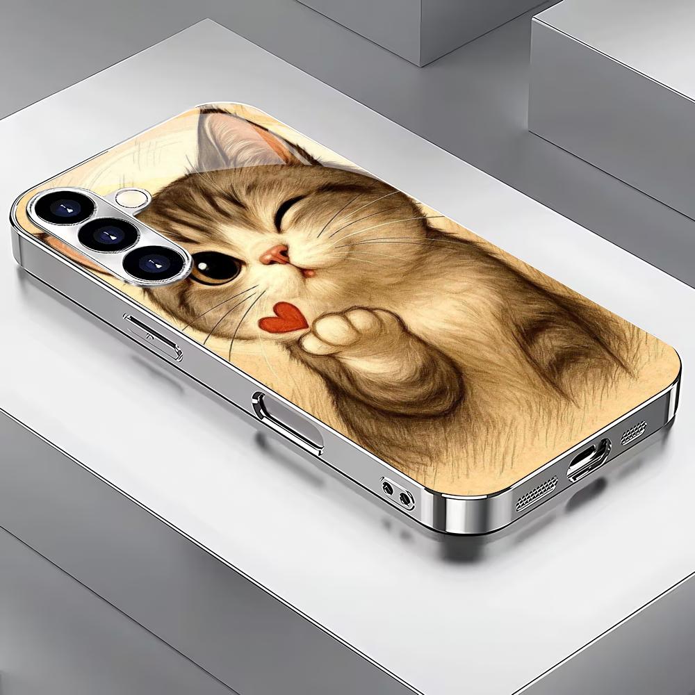 Bixin Чехол для телефона из серебристого стекла с рисунком кошки, подходит для Samsung Galaxy S26 S25 S24 S22 S21 S20 FE/Ultra/Plus, устойчивый к царапинам GalaxyS25
Bixin Чехол для телефона из серебристого стекла с рисунком кошки, подходит для Samsung Galaxy S26 S25 S24 S22 S21 S20 FE/Ultra/Plus, устойчивый к царапинам GalaxyS25