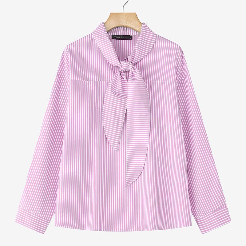 ZANZEA Жіноча повсякденна блузка з довгим рукавом і круглим вирізом у смужку 3XL рожевий
ZANZEA Жіноча повсякденна блузка з довгим рукавом і круглим вирізом у смужку 3XL рожевий