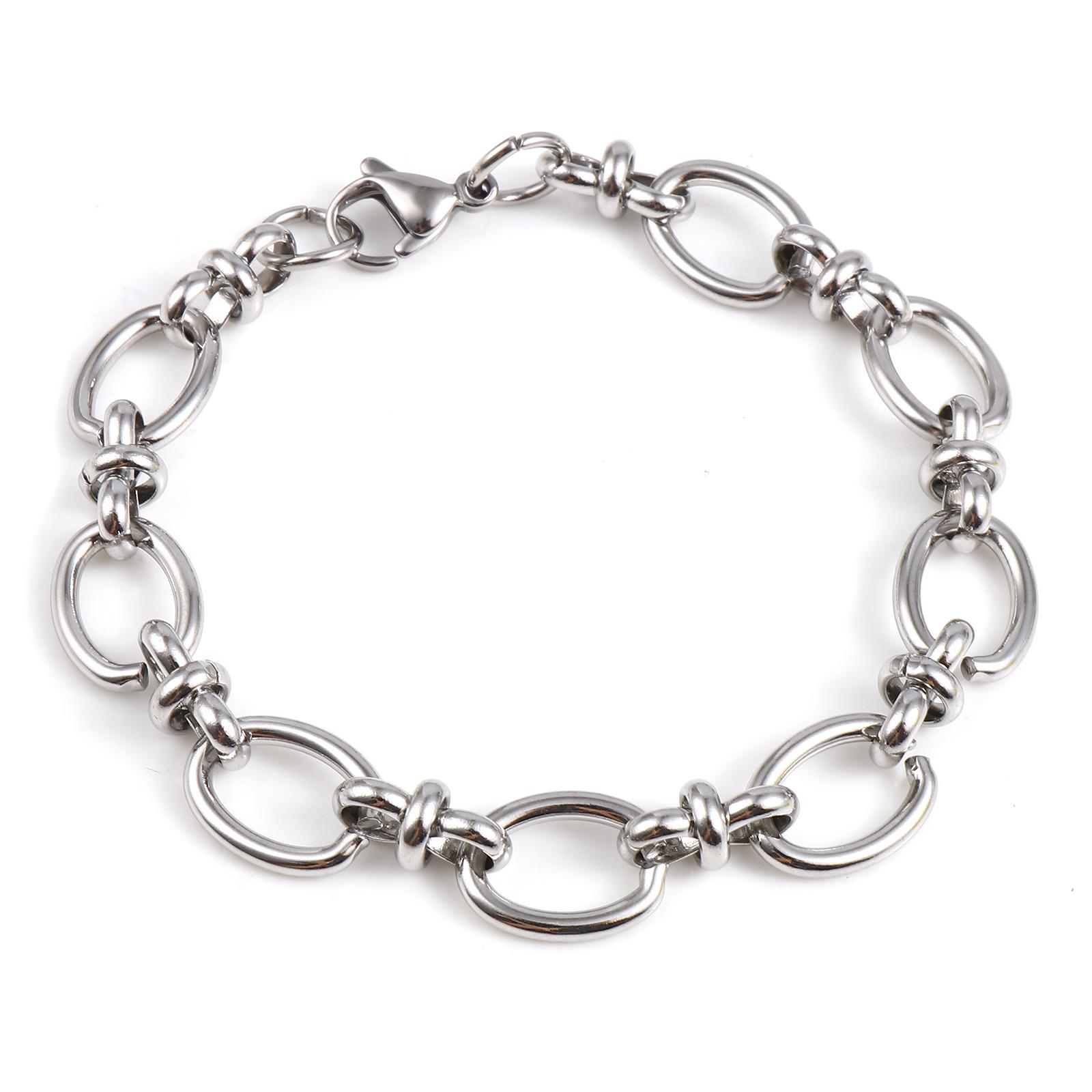 1 Piece Hiphop Punk Stainless Steel Oval Bracelets Trendy Chains Bracelet For Men Women Jewelry Gifts 19.5cm long
1 Piece Hiphop Punk Stainless Steel Oval Bracelets Trendy Chains Bracelet For Men Women Jewelry Gifts 19.5cm long