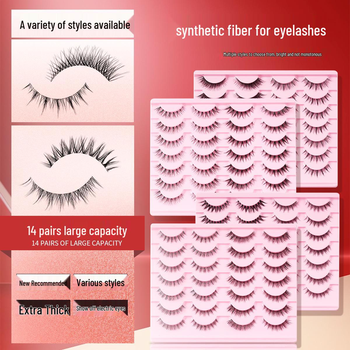 Cross-Border Goodies: 14-Pair Large Capacity Natural Slanted False Eyelashes in Pure Desire & Manga Style
Cross-Border Goodies: 14-Pair Large Capacity Natural Slanted False Eyelashes in Pure Desire & Manga Style