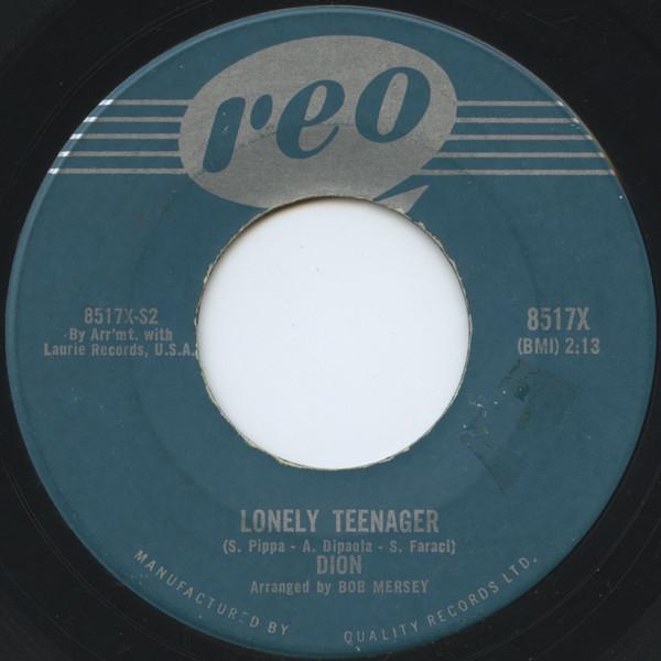 7-дюймовая пластинка DION - Lonely Teenager / Little Miss Blue 8517X Reo Canada Рок Б/У
7-дюймовая пластинка DION - Lonely Teenager / Little Miss Blue 8517X Reo Canada Рок Б/У