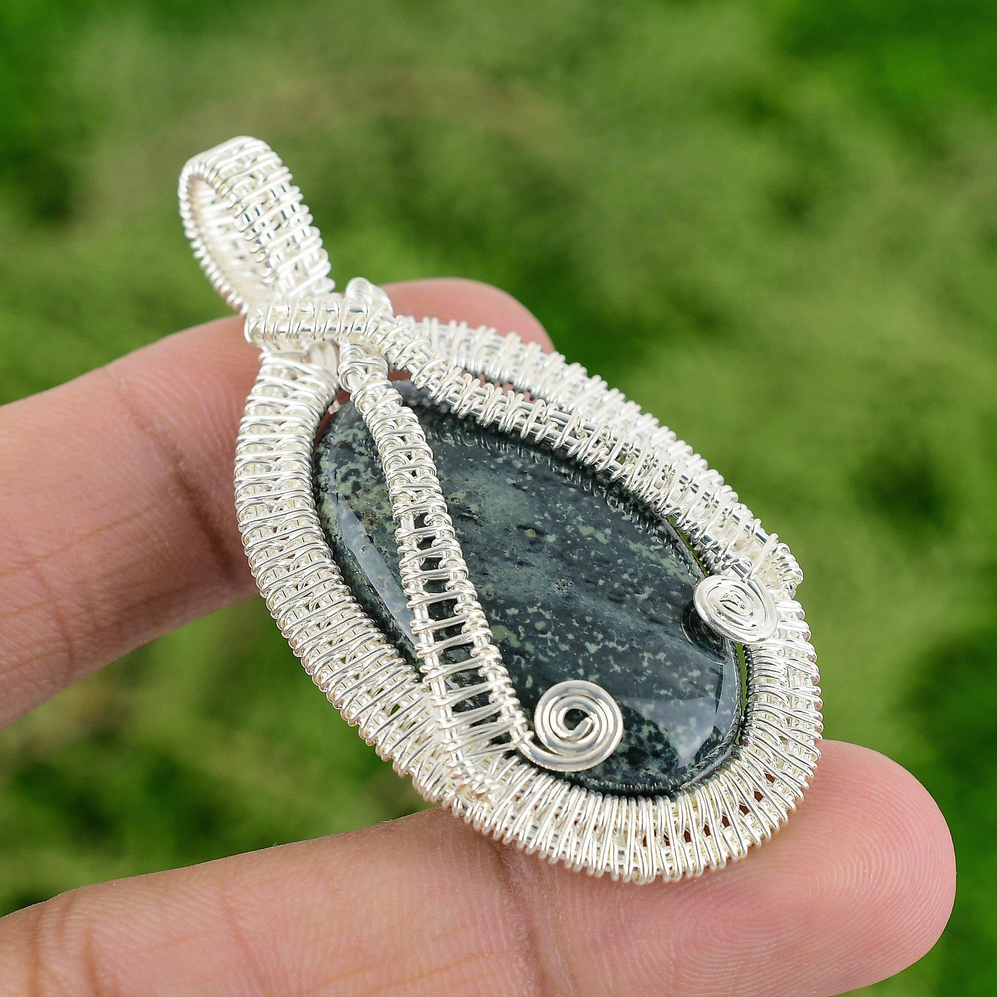 Daughters Day Sale Kambaba Jasper Stone Birthday Wire Wrapped Pendant 925 Silver
Daughters Day Sale Kambaba Jasper Stone Birthday Wire Wrapped Pendant 925 Silver