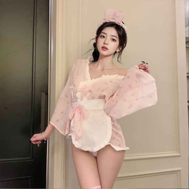 Girl Japanese pure desire private house print kimono nightgown sexy bunny bow One size fits all 40-60kg розовый
Girl Japanese pure desire private house print kimono nightgown sexy bunny bow One size fits all 40-60kg розовый