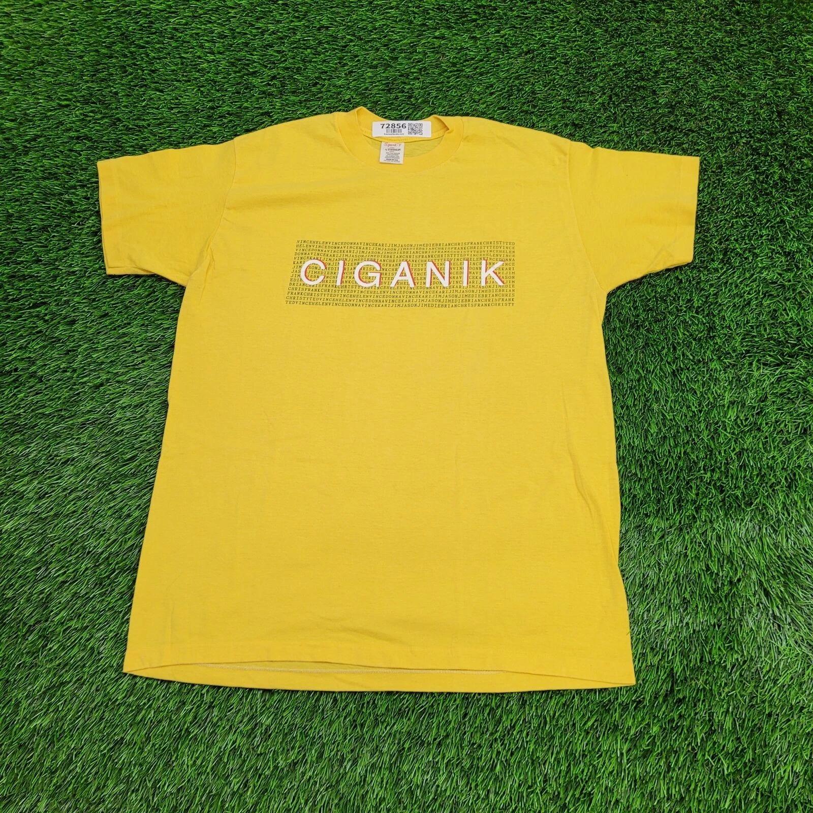 Vintage 80s Stedman Sport-T Ciganik Shirt M/L 20x27 USA Single-Stitch L
Vintage 80s Stedman Sport-T Ciganik Shirt M/L 20x27 USA Single-Stitch L