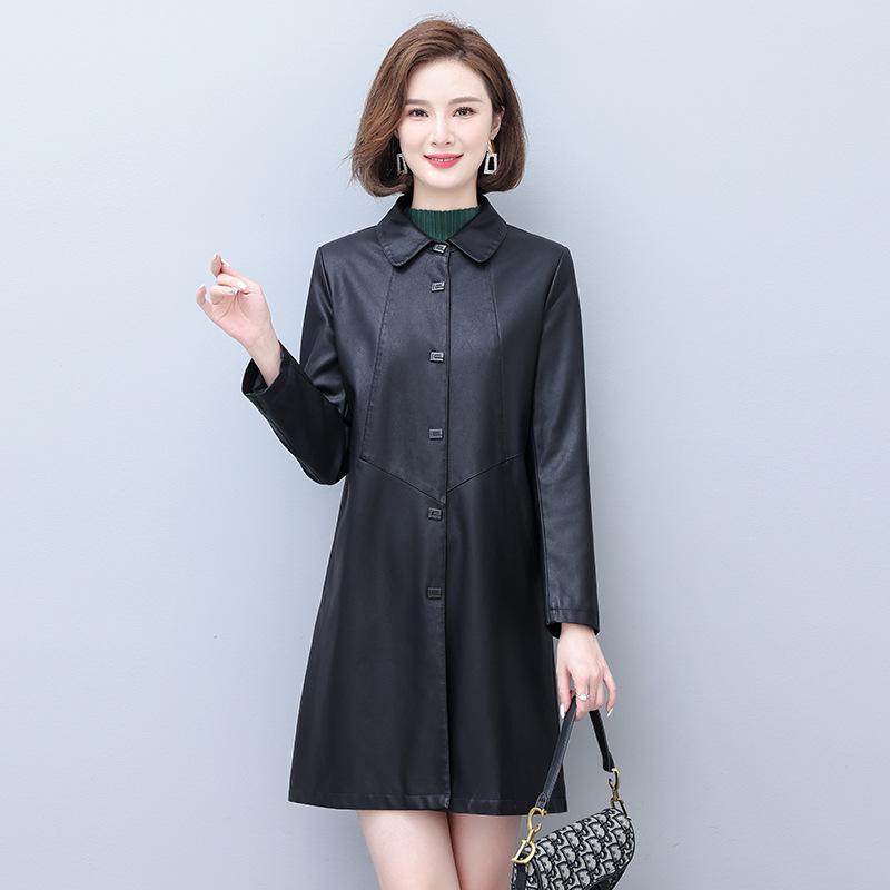 Осень и зима, новая большая кожаная одежда, женская корейская версия, кожаная куртка средней длины с воротником-поло, женская облегающая кожаная верхняя одежда, тренд XXL
Осень и зима, новая большая кожаная одежда, женская корейская версия, кожаная куртка средней длины с воротником-поло, женская облегающая кожаная верхняя одежда, тренд XXL