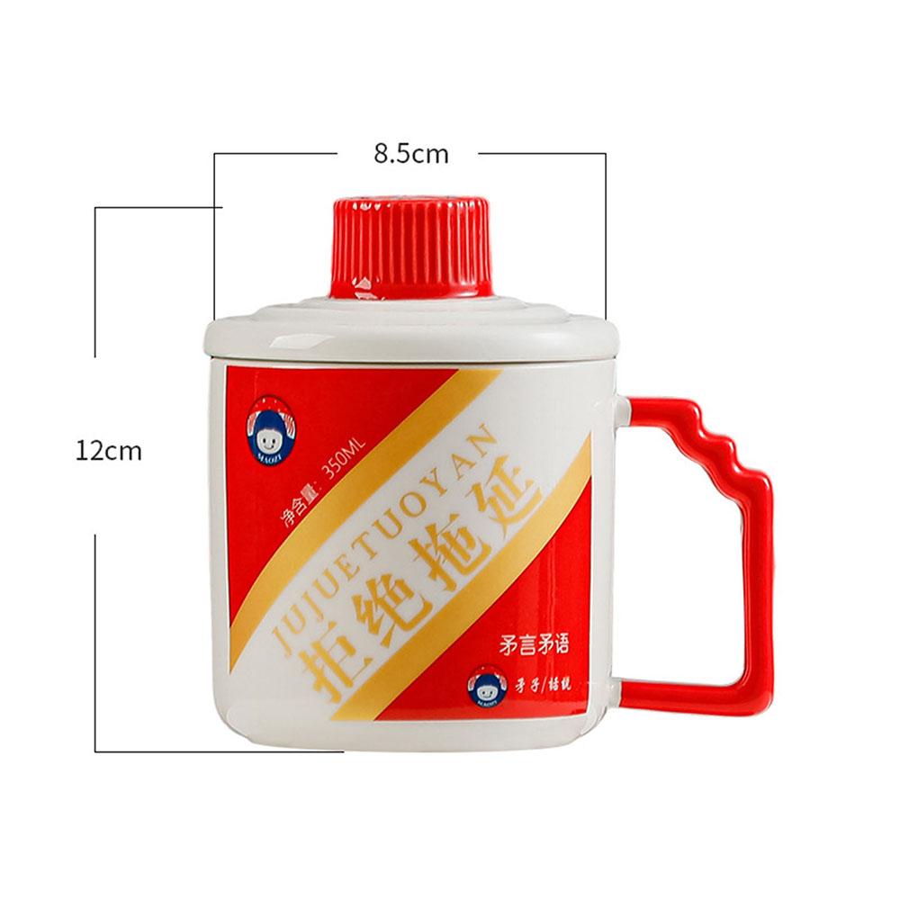 350 мл интересная керамическая креативная кофейная чашка модная интересная кружка для соуса большая емкость забавная кружка для белого вина 350ML