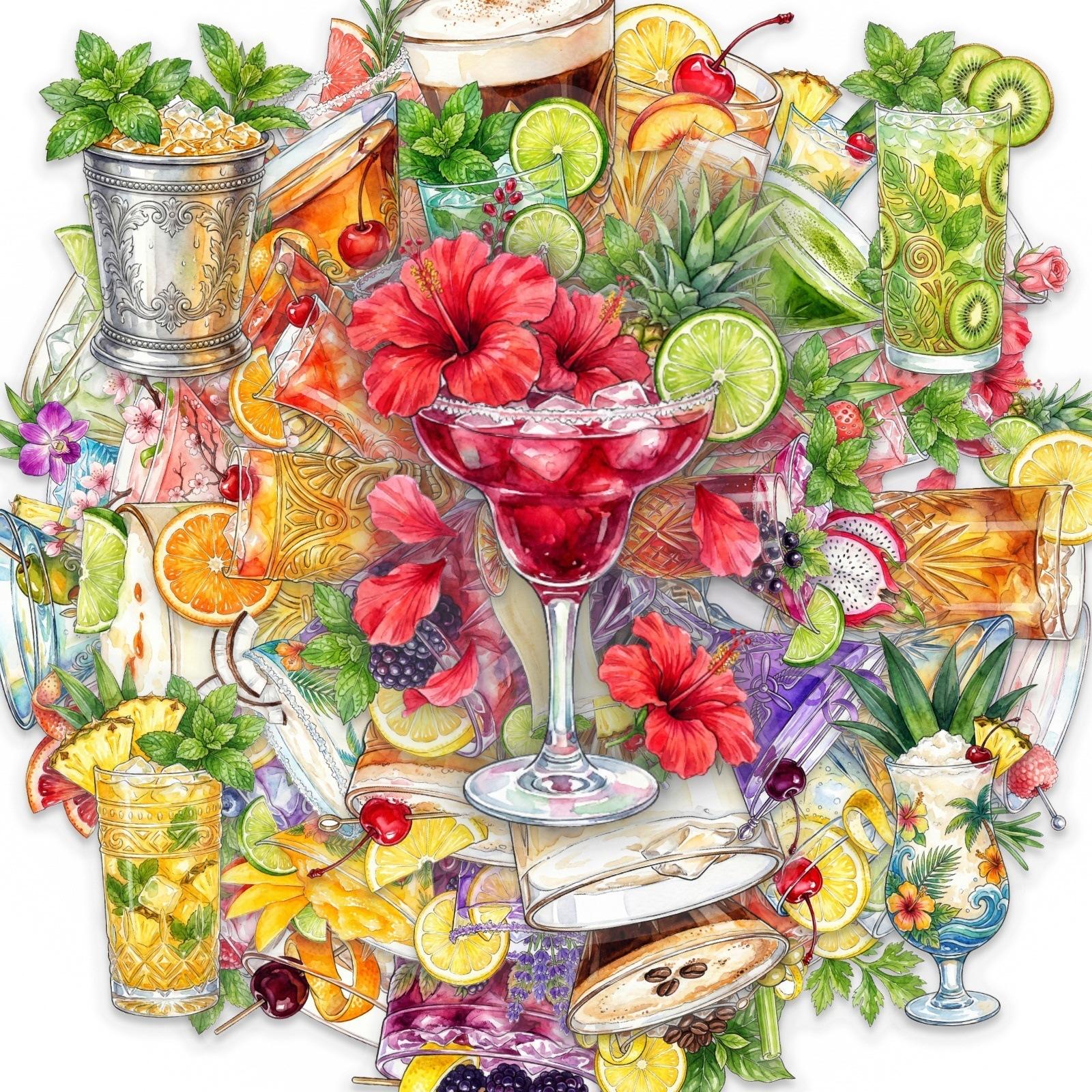 50 Colorful Drink Cocktail Stickers Mobile Phone Case Water Cup Waterproof Pet Transparent Sticker
50 Colorful Drink Cocktail Stickers Mobile Phone Case Water Cup Waterproof Pet Transparent Sticker