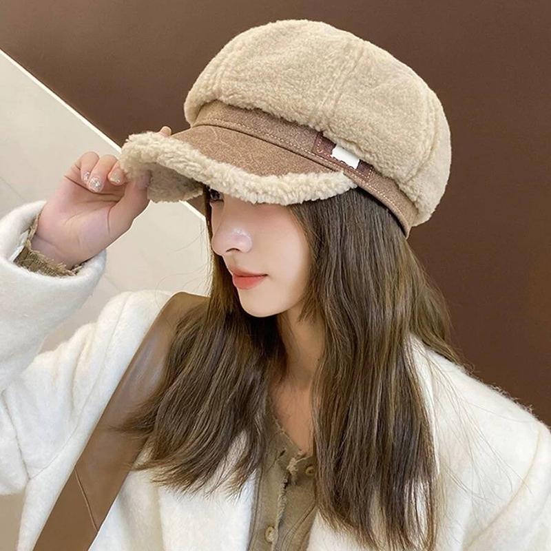 RICYGVM Imitation Lamb Fleece Duckbill Hat Korean Women Warm Plush Octagonal Cap Winter Thick Velvet Beret Girls Sunshade Visors One Size бежевий
RICYGVM Imitation Lamb Fleece Duckbill Hat Korean Women Warm Plush Octagonal Cap Winter Thick Velvet Beret Girls Sunshade Visors One Size бежевий