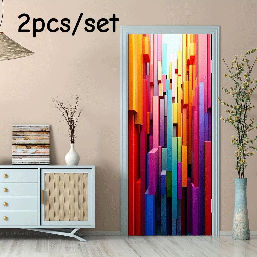 2pcs modern minimalist three-dimensional color geometric stripe wall stickers, living room bedroom entrance background wall deco (as the picture,38.5x200cmx2)
2pcs modern minimalist three-dimensional color geometric stripe wall stickers, living room bedroom entrance background wall deco (as the picture,38.5x200cmx2)