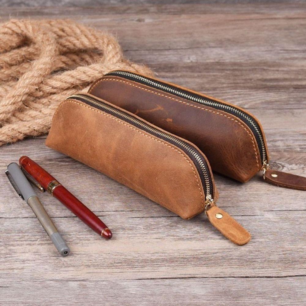Retro Pencil Pouch Leather Pen Holder New Pencil Case for Kids School Office Acsesories зелений
Retro Pencil Pouch Leather Pen Holder New Pencil Case for Kids School Office Acsesories зелений
