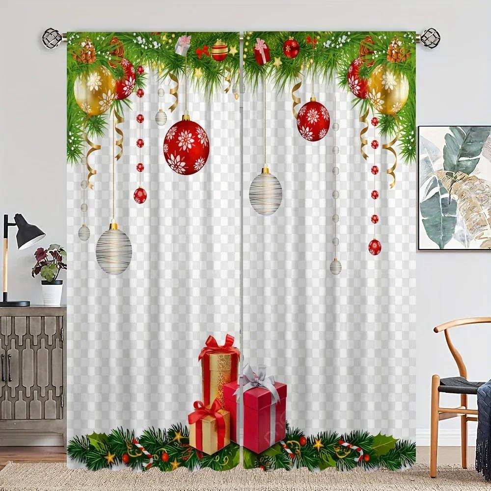3D Современная Рождественская елка и красочные украшения Принт Полупрозрачные шторы Панели - 2 шт Карманные оконные шторы для спальни (W70cmxH245cm)x2&Rod Pocket
3D Современная Рождественская елка и красочные украшения Принт Полупрозрачные шторы Панели - 2 шт Карманные оконные шторы для спальни (W70cmxH245cm)x2&Rod Pocket