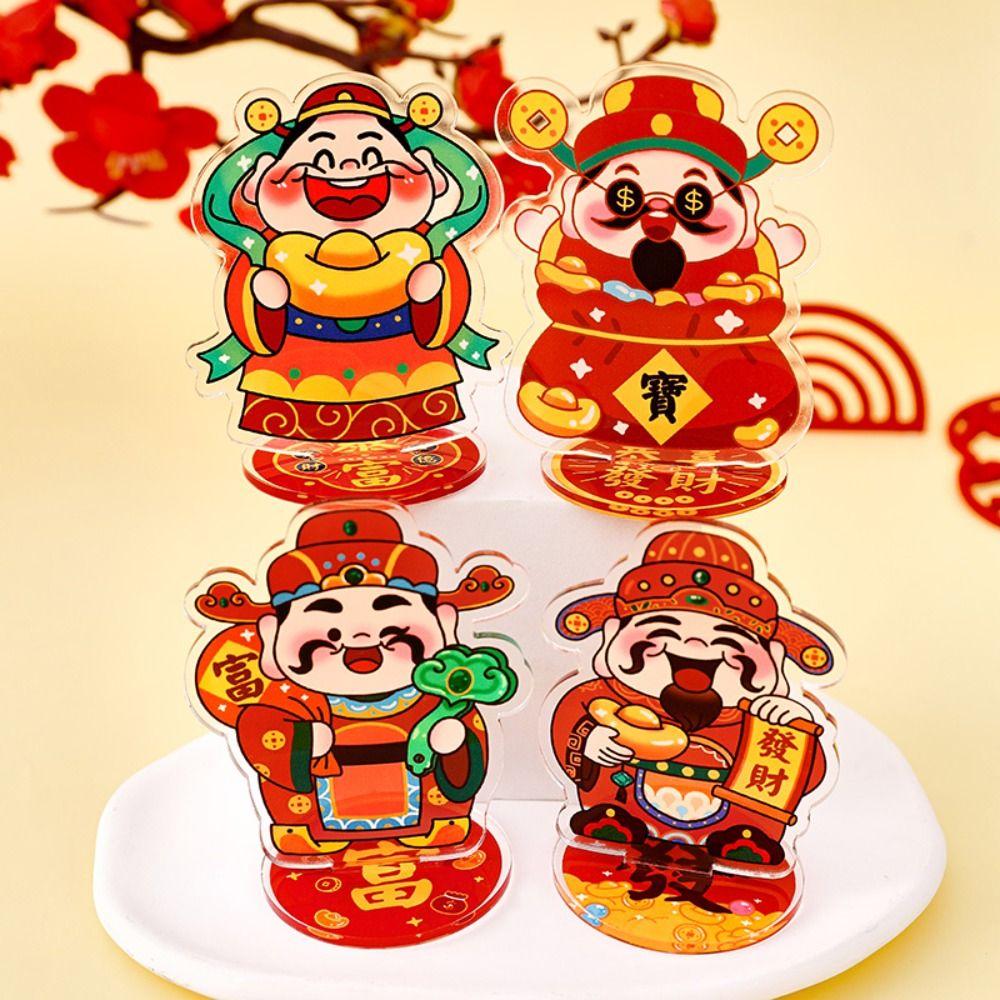 Chinese Style God of Wealth Stand Model Plate Creative New Year Desk Stand Figures Models Gifts B
Chinese Style God of Wealth Stand Model Plate Creative New Year Desk Stand Figures Models Gifts B