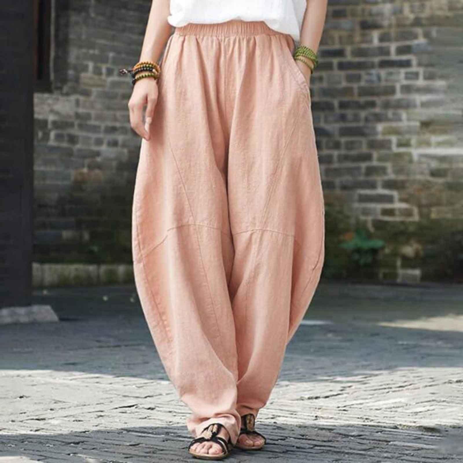 Women Office Summer Fashion Cotton Linen Pocket Casual Loose Pants Spliced High Waist Trousers Pantalones De Vestir Mujer 2XL рожевий
Women Office Summer Fashion Cotton Linen Pocket Casual Loose Pants Spliced High Waist Trousers Pantalones De Vestir Mujer 2XL рожевий