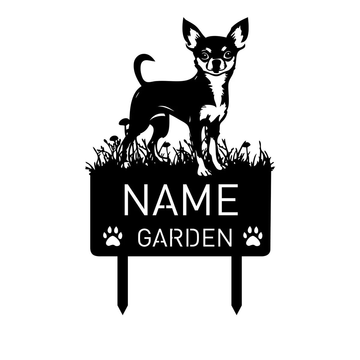 Custom Chihuahua Dog Metal Garden Stake Personalized Pet Memorial Grave Marker Sign Remembrance Gift чорний
Custom Chihuahua Dog Metal Garden Stake Personalized Pet Memorial Grave Marker Sign Remembrance Gift чорний