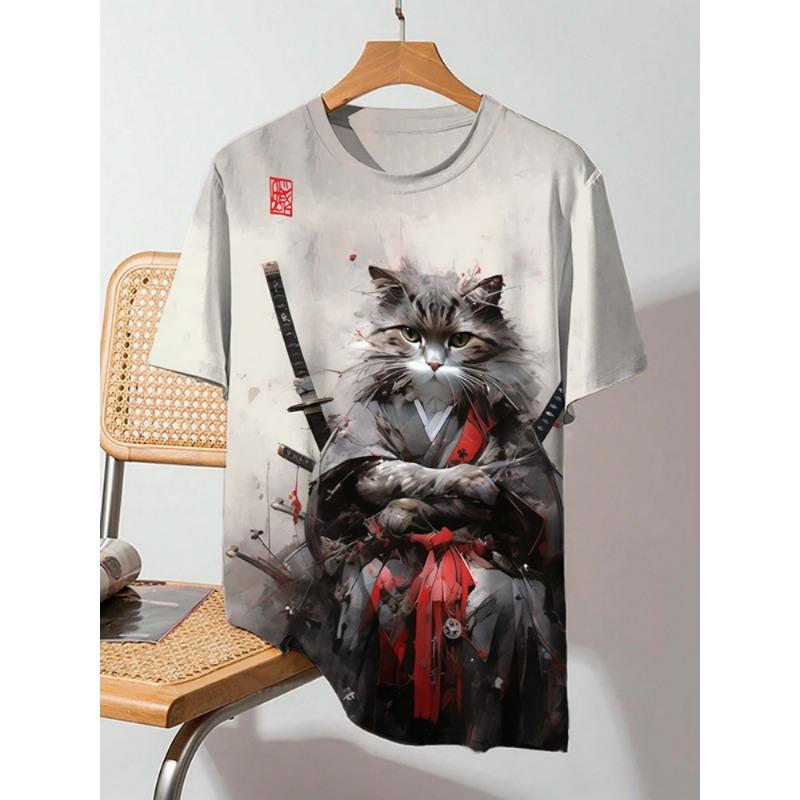 Чоловіча футболка в японському стилі з тваринами укійо Футболки з принтом із милим котом Повсякденна футболка з коротким рукавом Оверсайз чоловічий одяг Топи 5XL
Чоловіча футболка в японському стилі з тваринами укійо Футболки з принтом із милим котом Повсякденна футболка з коротким рукавом Оверсайз чоловічий одяг Топи 5XL