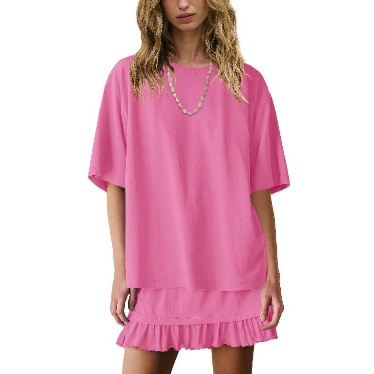 2026 Summer New Fashion Casual Suit Solid Color Loose Sleepwear for Women XXL
2026 Summer New Fashion Casual Suit Solid Color Loose Sleepwear for Women XXL
