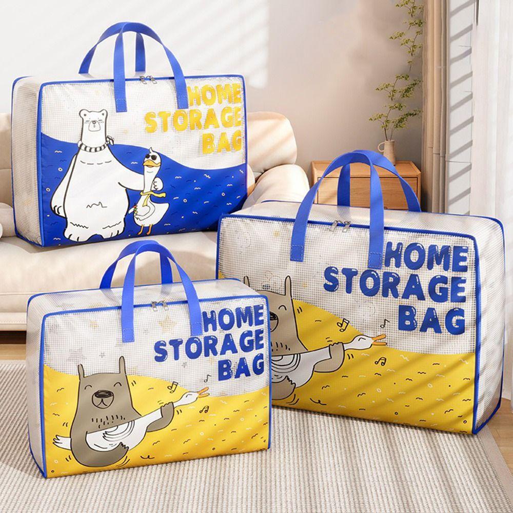PVC Cartoon Quilt Clothes Storage Bag Large Capacity Dustproof Moving Packing Bag Moisture-proof Zippered Luggage Storage Bag
PVC Cartoon Quilt Clothes Storage Bag Large Capacity Dustproof Moving Packing Bag Moisture-proof Zippered Luggage Storage Bag